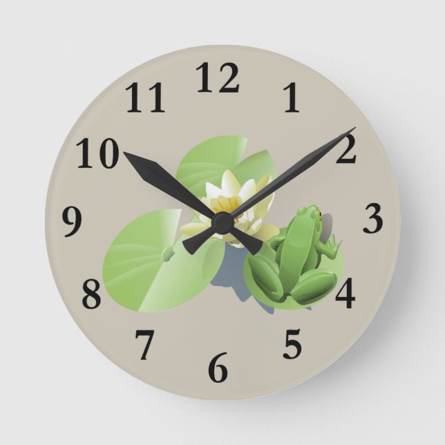 Frog On Lilypad Clock (Front)