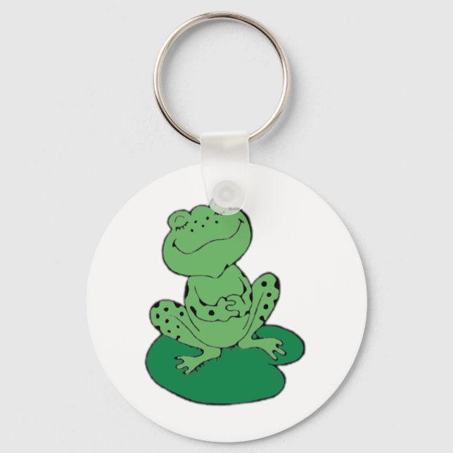 Frog on Lilypad Keychain (Front)