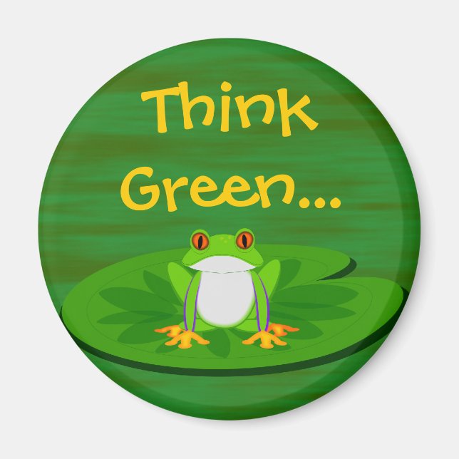 Frog on Lilypad Magnet (Front)