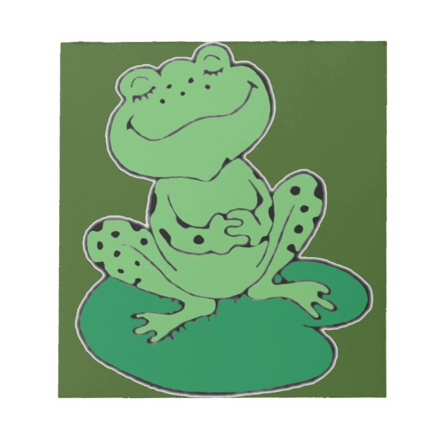 Frog on Lilypad Notepad (Front)