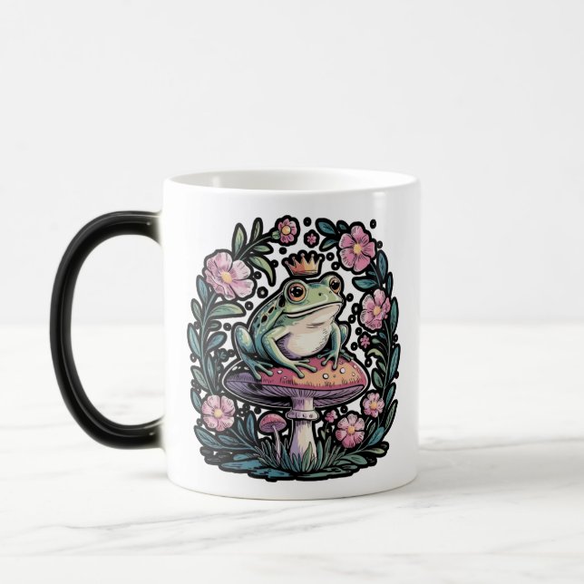 Frog on Mushroom Color Morph Mug (Left)