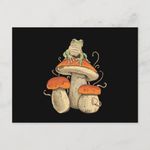 Frog On Mushroom Postcard