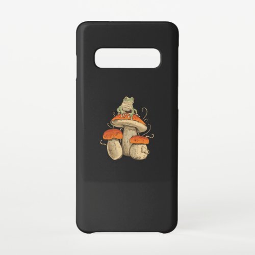 Frog on mushroom samsung galaxy s10 case