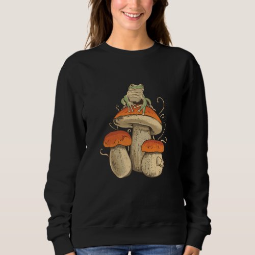 Frog On Mushroom Sweatshirt