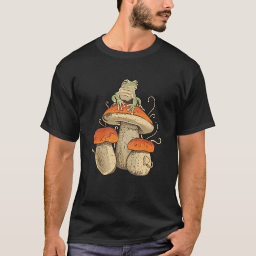 Frog on mushroom T_Shirt