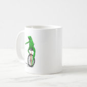 Frog on Unicycle Meme Coffee Mug (Front Left)