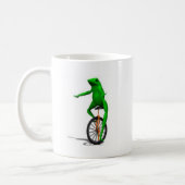 Frog on Unicycle Meme Coffee Mug (Left)