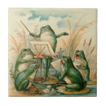 Frog Orchestra Vintage Illustration Tile at Zazzle