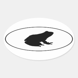 Frog Oval Logo Sticker
