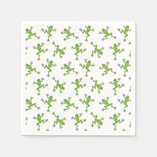 Frog Paper Napkins, Amphibian Party Supplies Napkins