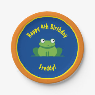 Frog Paper Plates Animal Birthday Party