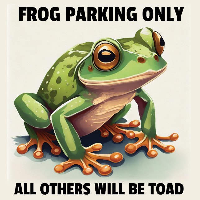 Frog Parking Only - Frog Parking Sign (Creator Uploaded)