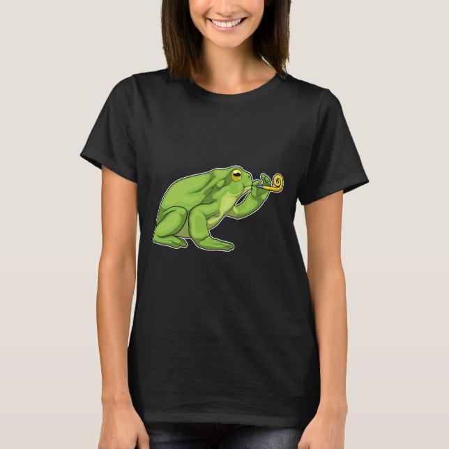 Frog Party Horn T-Shirt (Front)