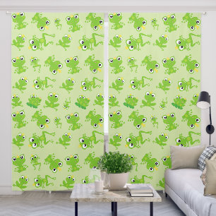Frog Pattern, Cute Frogs, Green Frogs, Frog Prince Blackout Curtains