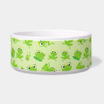 Frog Pattern, Cute Frogs, Green Frogs, Frog Prince Bowl<br><div class="desc">Cute,  fun and adorable pattern with green frogs. Modern and trendy gift,  perfect for the frog lover in your life.</div>