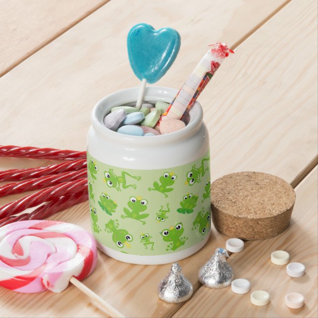 Frog Pattern, Cute Frogs, Green Frogs, Frog Prince Candy Jar (In Situ)