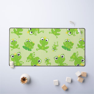 Frog Pattern, Cute Frogs, Green Frogs, Frog Prince Desk Mat