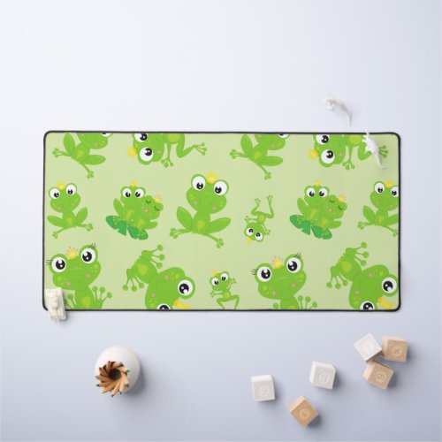 Frog Pattern Cute Frogs Green Frogs Frog Prince Desk Mat