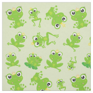 Frog Pattern, Cute Frogs, Green Frogs, Frog Prince Fabric