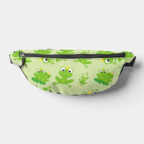 Frog Pattern Cute Frogs Green Frogs Frog Prince Fanny Pack