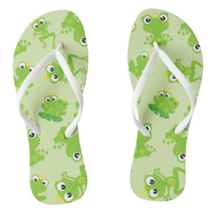 Frog Pattern, Cute Frogs, Green Frogs, Frog Prince Flip Flops