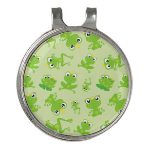 Frog Pattern, Cute Frogs, Green Frogs, Frog Prince Golf Hat Clip