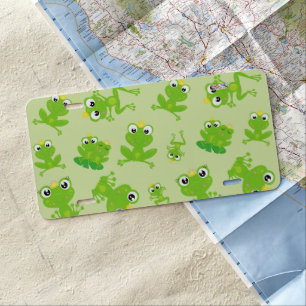Frog Pattern, Cute Frogs, Green Frogs, Frog Prince License Plate