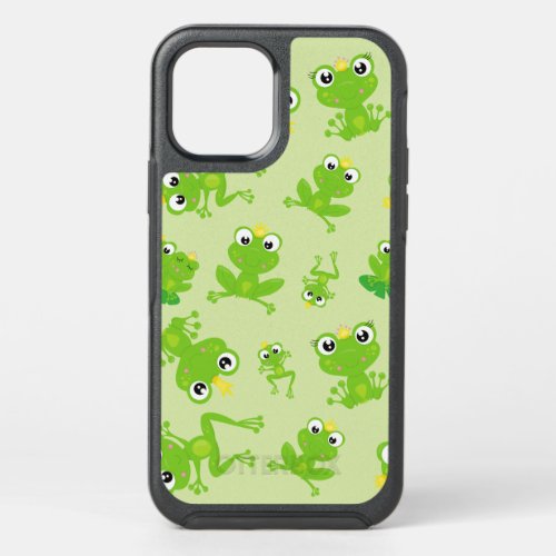 Frog Pattern Cute Frogs Green Frogs Frog Prince OtterBox Symmetry iPhone 12 Case