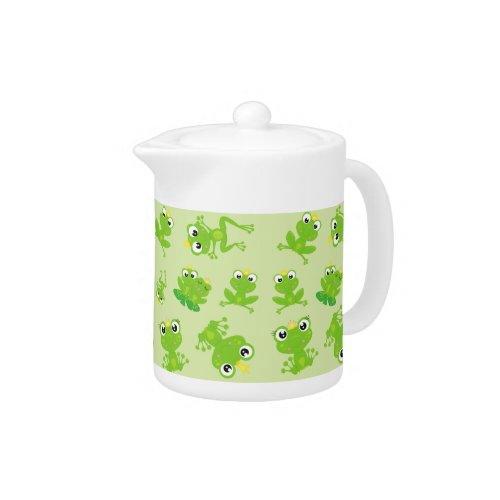 Frog Pattern Cute Frogs Green Frogs Frog Prince Teapot