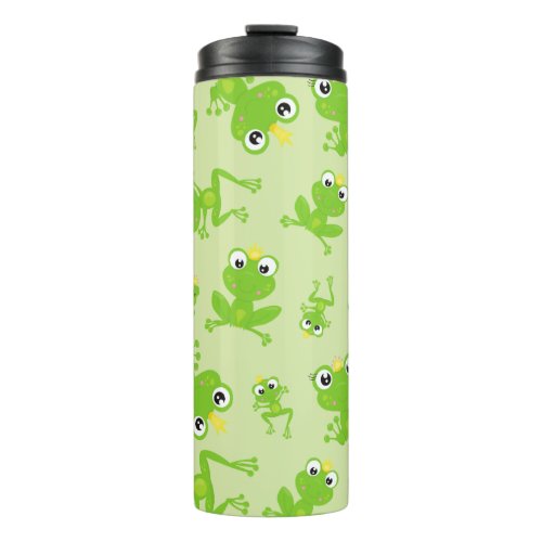Frog Pattern Cute Frogs Green Frogs Frog Prince Thermal Tumbler