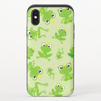 Frog Pattern, Cute Frogs, Green Frogs, Frog Prince iPhone X Slider Case