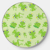 Frog Pattern, Cute Frogs, Green Frogs, Frog Prince Wireless Charger (Front)