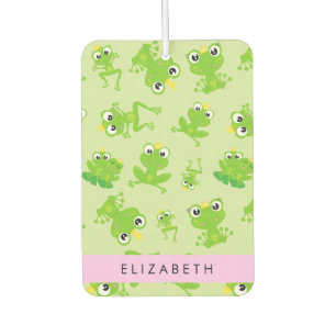Frog Pattern, Green Frogs, Frog Prince, Your Name Air Freshener