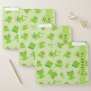 Frog Pattern, Green Frogs, Frog Prince, Your Name File Folder