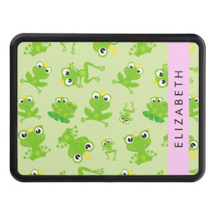 Frog Pattern, Green Frogs, Frog Prince, Your Name Hitch Cover