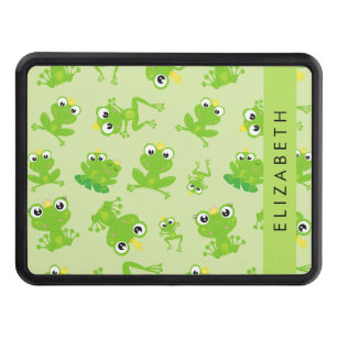 Frog Pattern, Green Frogs, Frog Prince, Your Name Hitch Cover