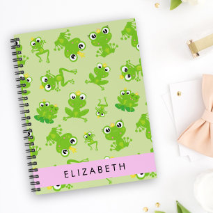 Frog Pattern, Green Frogs, Frog Prince, Your Name Planner