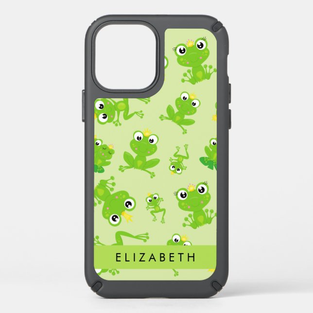 Frog Pattern, Green Frogs, Frog Prince, Your Name Speck iPhone 12 Case (Front)