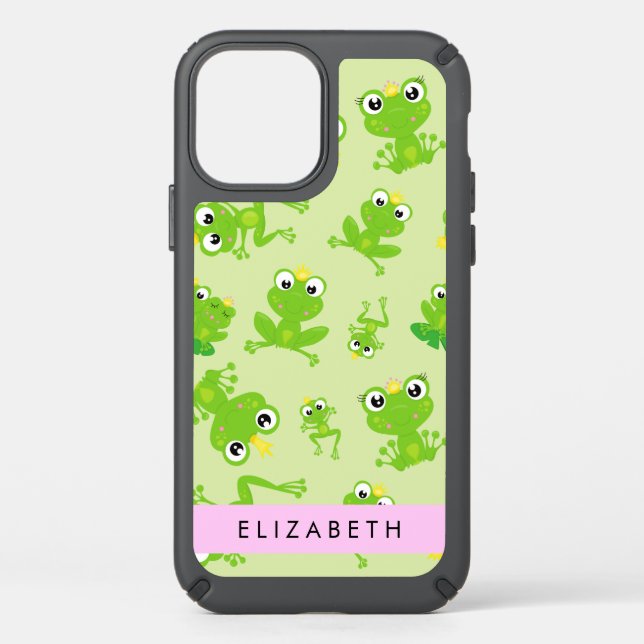 Frog Pattern, Green Frogs, Frog Prince, Your Name Speck iPhone 12 Case (Front)