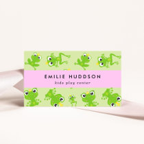 Frog Pattern, Kids Play Center, Activity Center Business Card