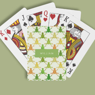 Frog pattern poker cards