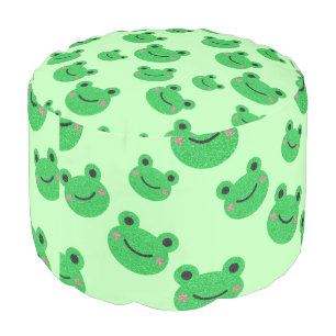Frog Pattern Pouf