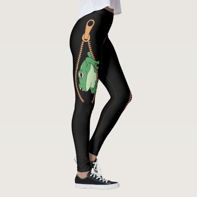  frog peeking  leggings (Right)