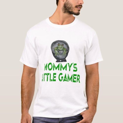 Frog Pepe mommys little gamer T_Shirt