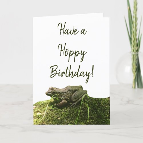 Frog Photo Birthday Card Add Personalized Message