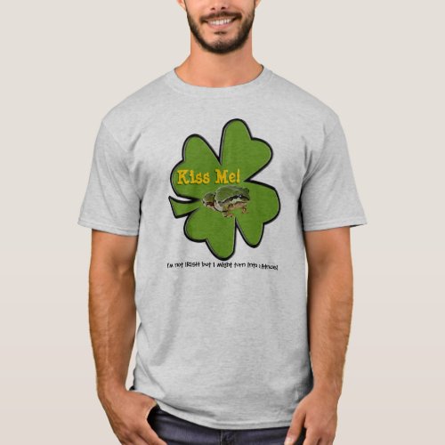 Frog Photo Prince Green Shamrock Personalized T_Shirt