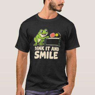 Frog Pickleball Dink Shot Funny Court Humor T-Shirt