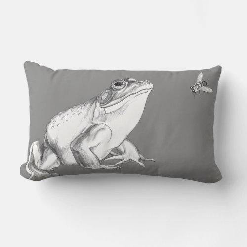 Frog Pillow Bullfrog Art Decor Gifts Art