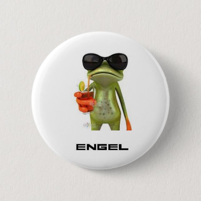 frog pinback button (Front)