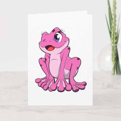 Frog pink card